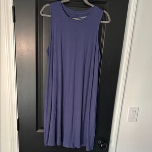 Time and Tru Sleeveless Asymmetrical Dress in Blue